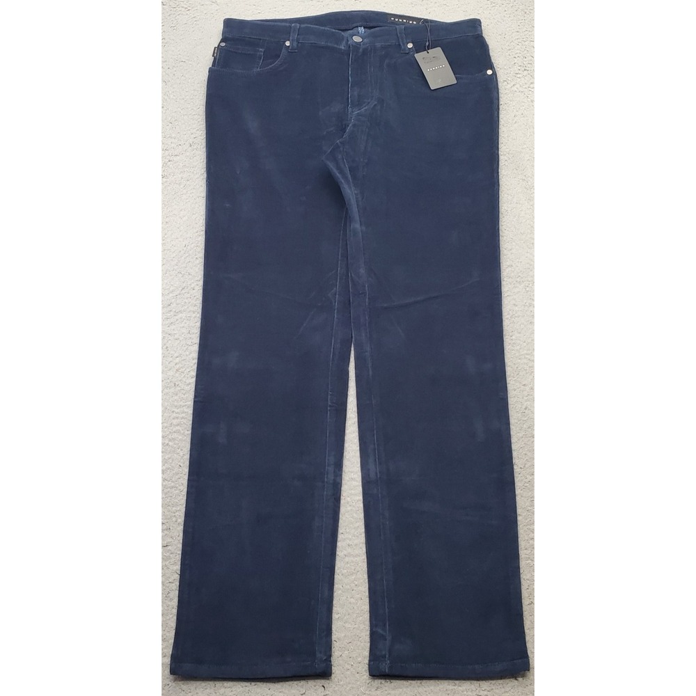 Dunning Golf Chino Pants Mens 34/32 Blue Corduroy Performance Quick Dry Straight